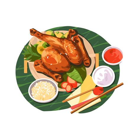 Inasal na manok illustration, is a unique Filipino grilled .